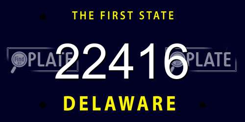 22416 Delaware License Plate