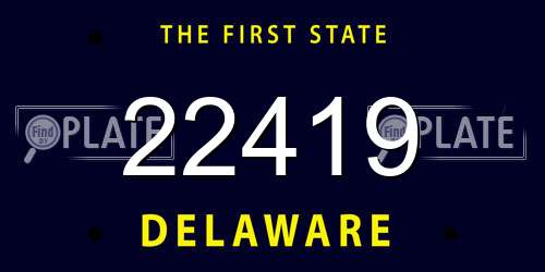 22419 Delaware License Plate