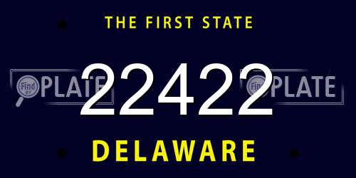 22422 Delaware License Plate