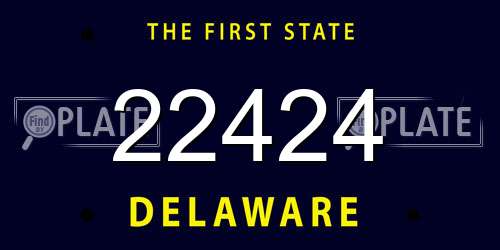 22424 Delaware License Plate