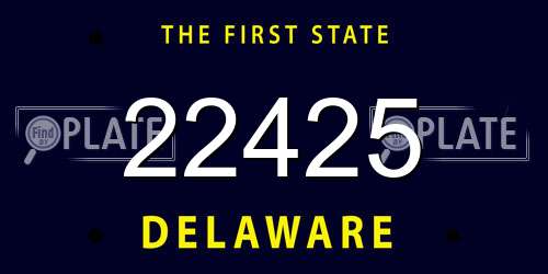 22425 Delaware License Plate