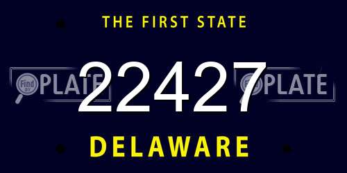 22427 Delaware License Plate