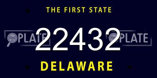 22432 Delaware License Plate