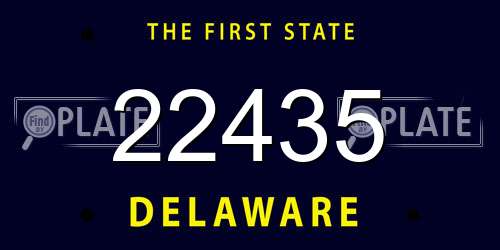 22435 Delaware License Plate