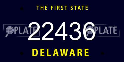 22436 Delaware License Plate