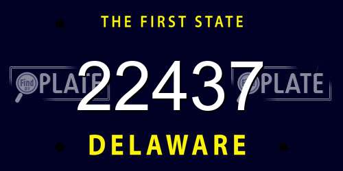 22437 Delaware License Plate