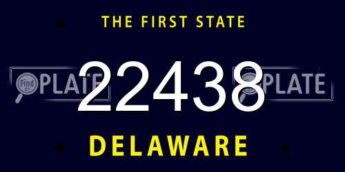 22438 Delaware License Plate
