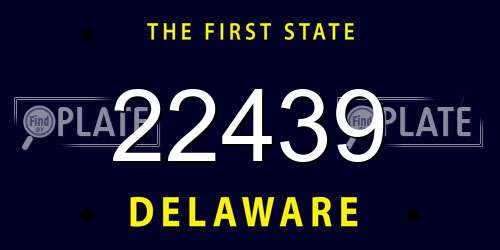 22439 Delaware License Plate