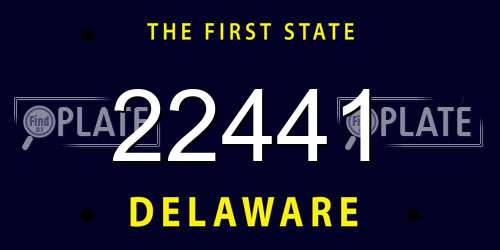 22441 Delaware License Plate