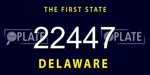 22447 Delaware License Plate