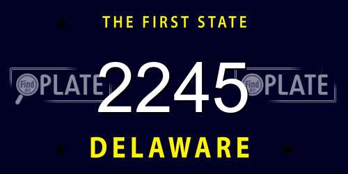 2245 Delaware License Plate