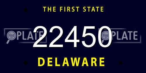 22450 Delaware License Plate