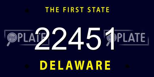 22451 Delaware License Plate