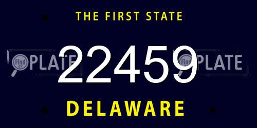 22459 Delaware License Plate