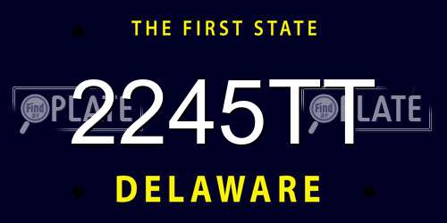 2245TT Delaware License Plate
