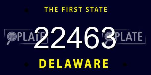 22463 Delaware License Plate