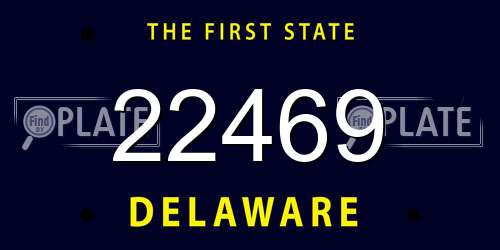 22469 Delaware License Plate