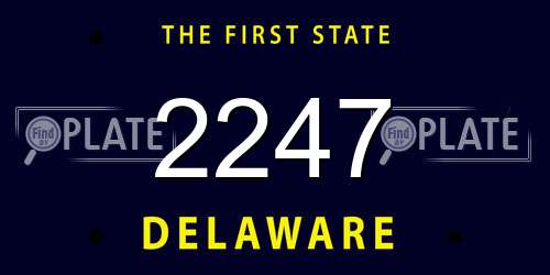 2247 Delaware License Plate