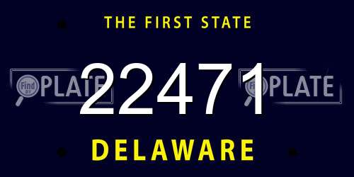 22471 Delaware License Plate
