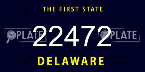 22472 Delaware License Plate