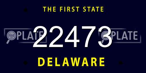 22473 Delaware License Plate