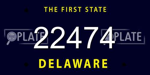 22474 Delaware License Plate