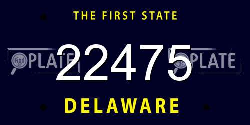 22475 Delaware License Plate