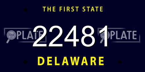 22481 license plate in DE state