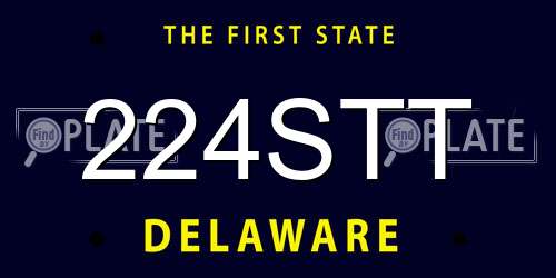224STT Delaware License Plate