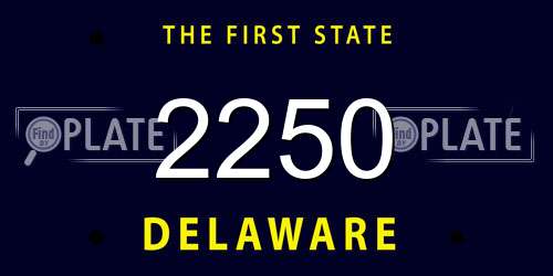2250 Delaware License Plate