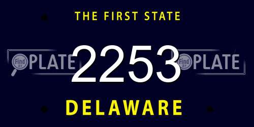 2253 Delaware License Plate