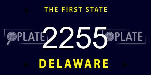 2255 Delaware License Plate