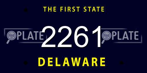 2261 Delaware License Plate