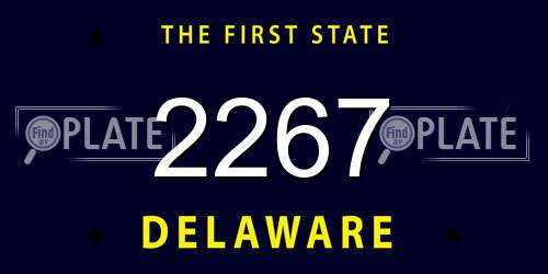 2267 Delaware License Plate