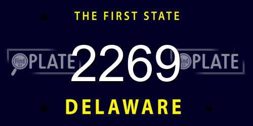 2269 Delaware License Plate