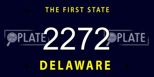 2272 Delaware License Plate