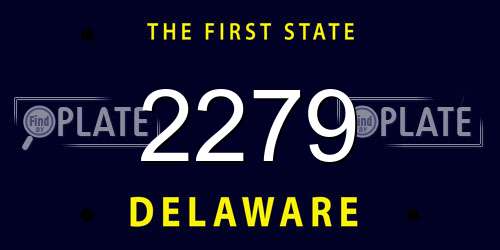 2279 Delaware License Plate