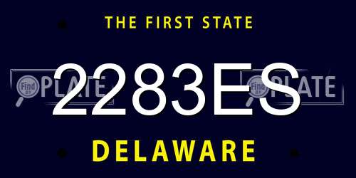 2283ES Delaware License Plate
