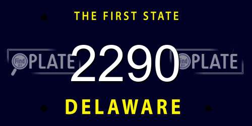 2290 Delaware License Plate