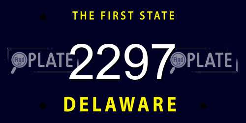 2297 Delaware License Plate
