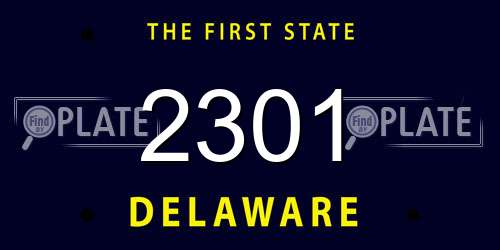 2301 Delaware License Plate
