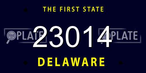 23014 Delaware License Plate