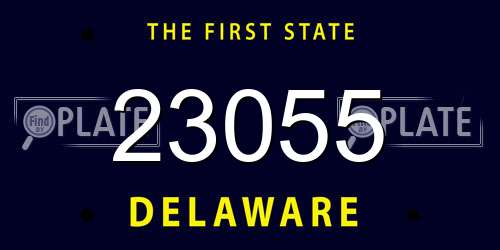 23055 Delaware License Plate
