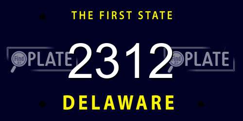2312 Delaware License Plate
