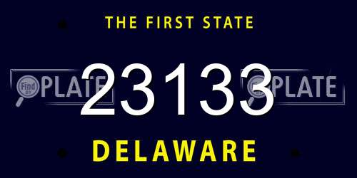 23133 Delaware License Plate