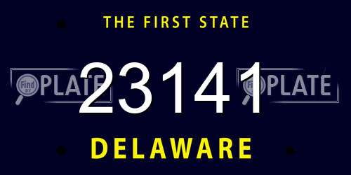 23141 Delaware License Plate
