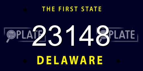 23148 Delaware License Plate