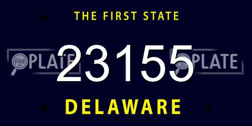 23155 Delaware License Plate