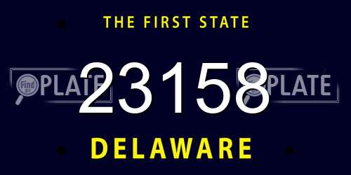 23158 Delaware License Plate