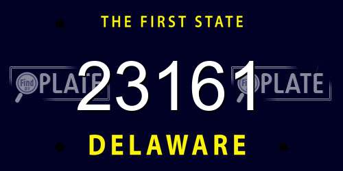 23161 Delaware License Plate